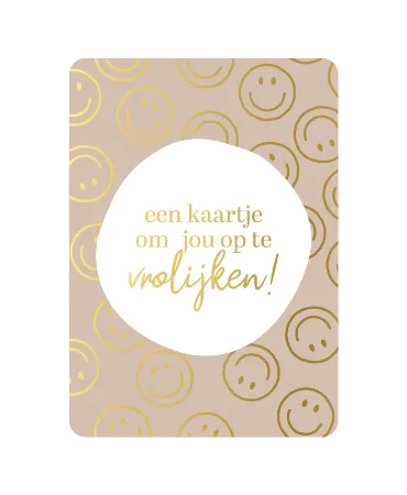 Wenskaart - Op vrolijken