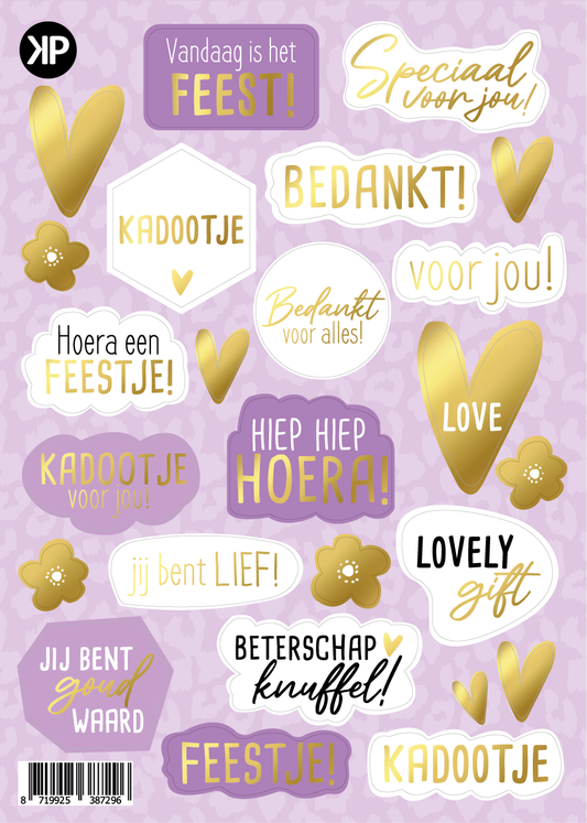 Stickervel paars