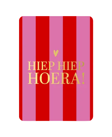 Wenskaart - Hoera