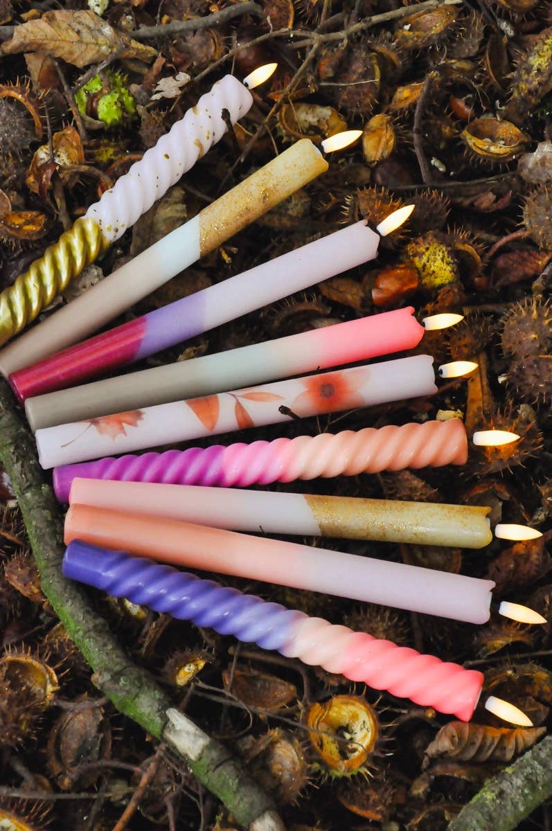 LED Swirl Candle Sunset