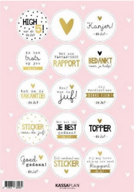 Stickervel Juf