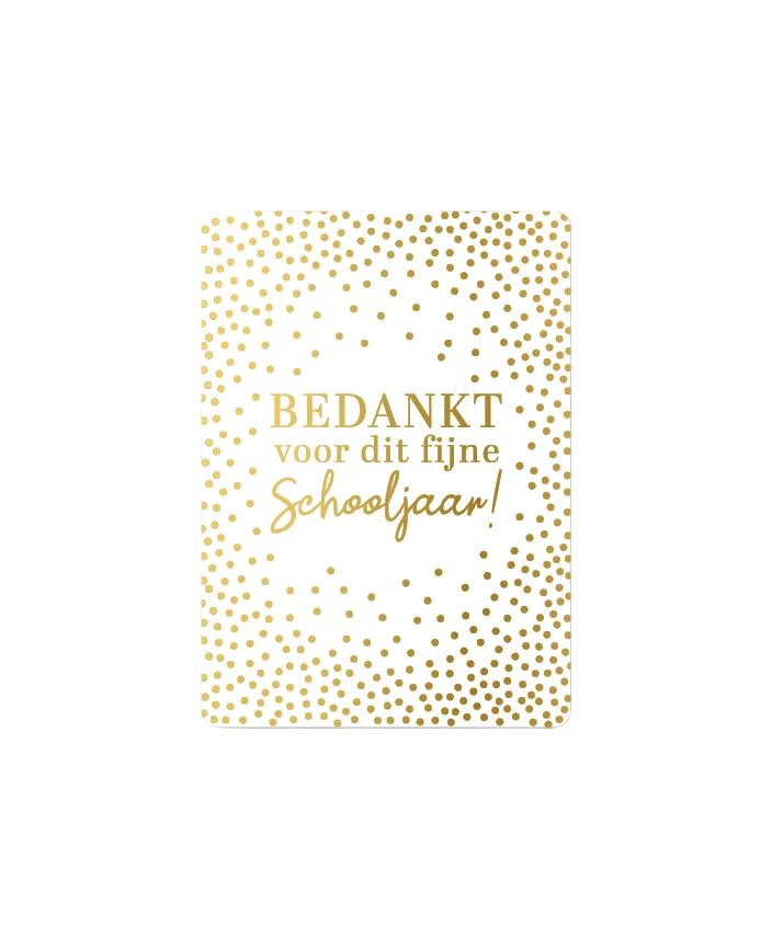Bedankt schooljaar mini kaartje