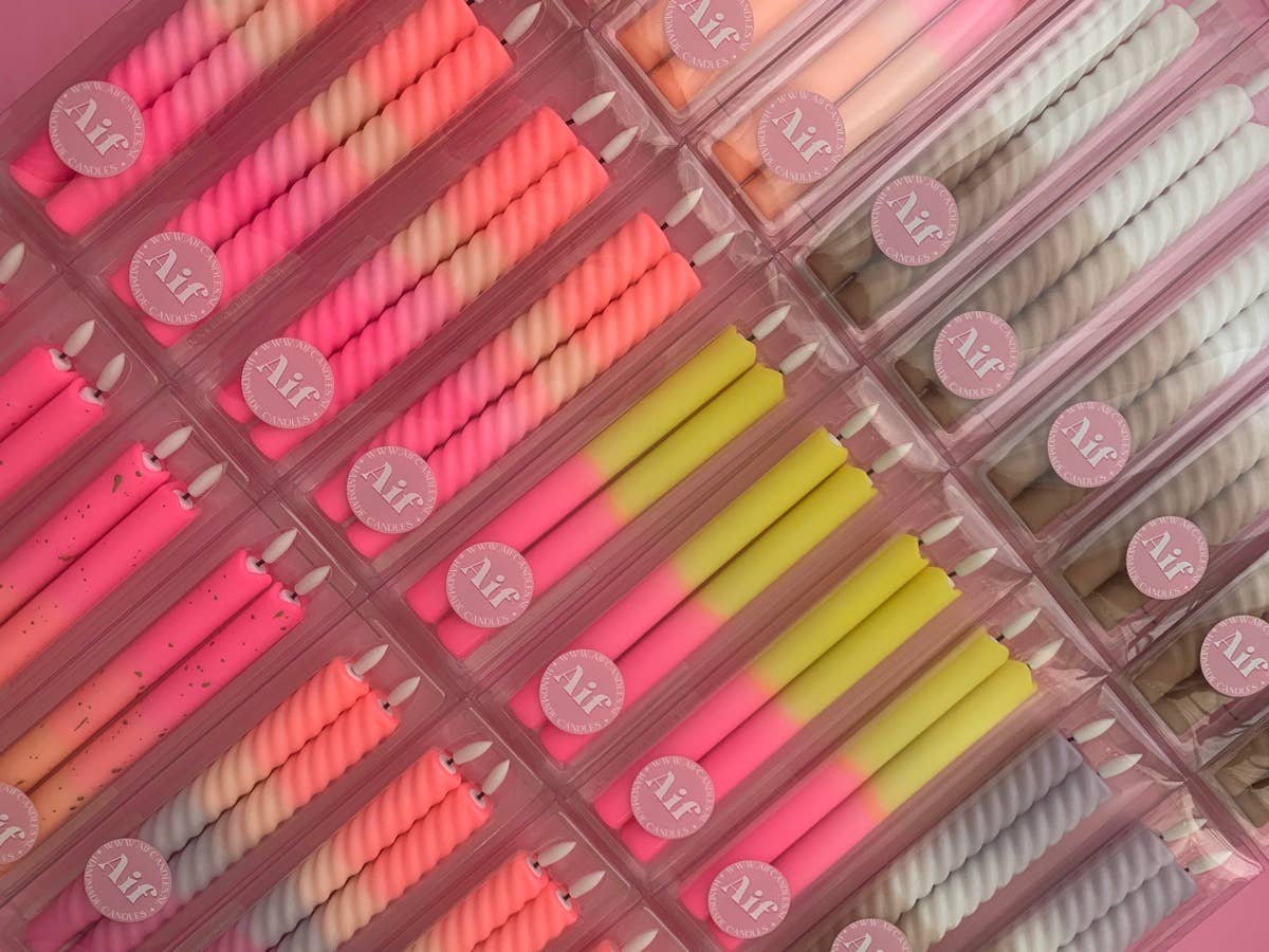 LED Swirl Candle Multicolor