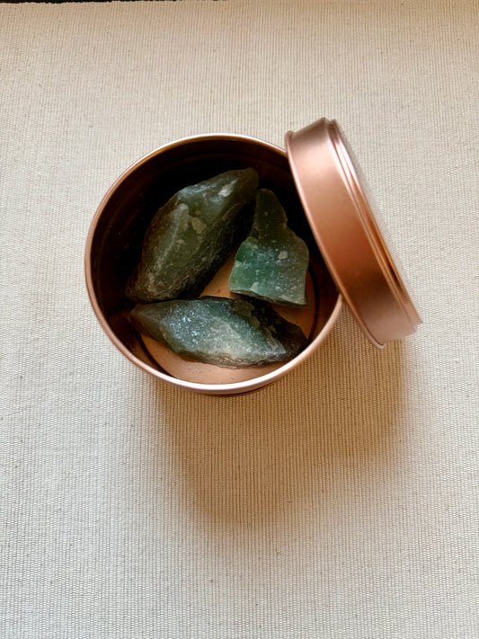 Groene kwarts Edelsteen Diffuser in Luxe Blikje