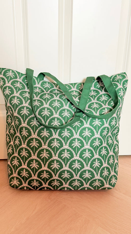 Canvas tas - Tropical Deco groen