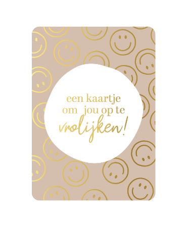 Wenskaart - Op vrolijken