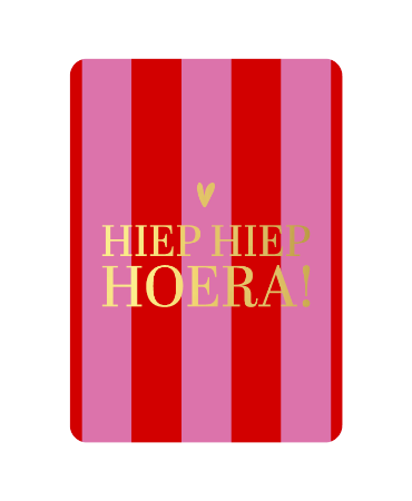 Wenskaart - Hoera