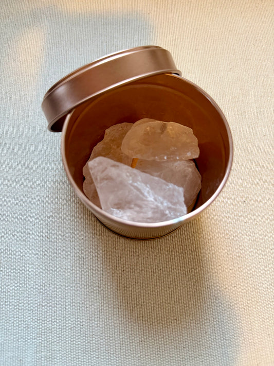 Bergkristal Edelsteen Diffuser in Luxe Blikje