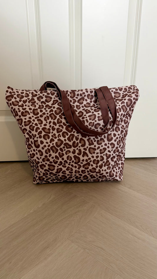 Canvas tas - Leopard bruin