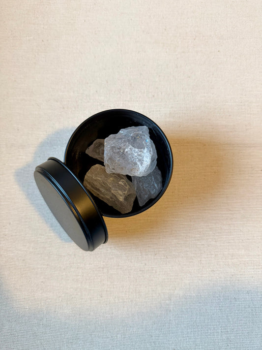 Bergkristal Edelsteen Diffuser in Luxe Blikje