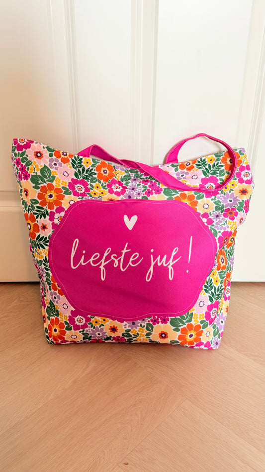 Canvas tas - Juf summer