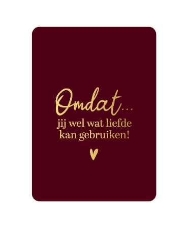 Wenskaart - Omdat jij