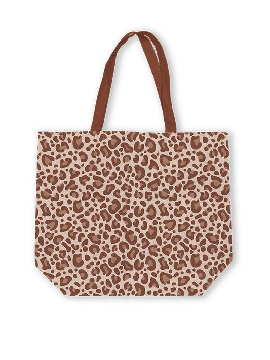 Canvas tas - Leopard bruin