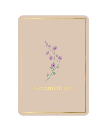 Wenskaart - Gecondoleerd