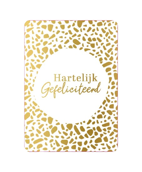 Wenskaart - Gefeliciteerd goud