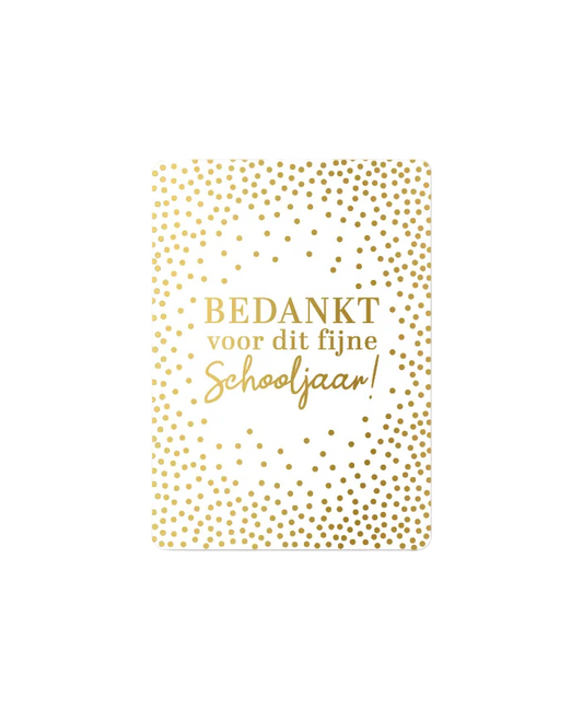 Bedankt schooljaar mini kaartje